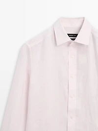 100% linen slim fit shirt