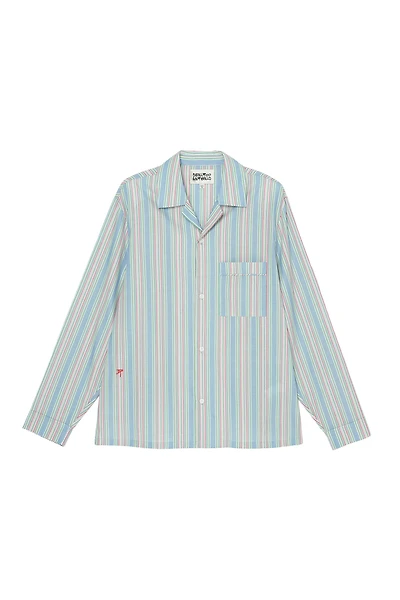 RELAXED FIT STRIPED JACQUARD SHIRT