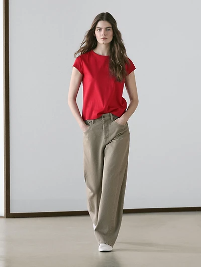 Mid-waist balloon fit jeans