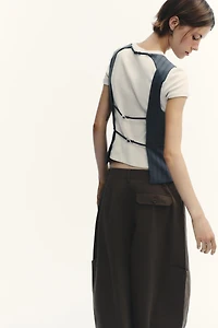 PINSTRIPE TOP VEST