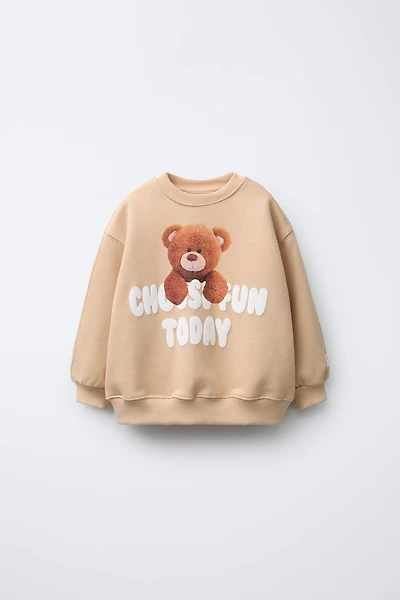 BEAR PRINT SWEATSHIRT