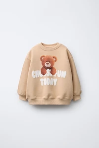 BEAR PRINT SWEATSHIRT