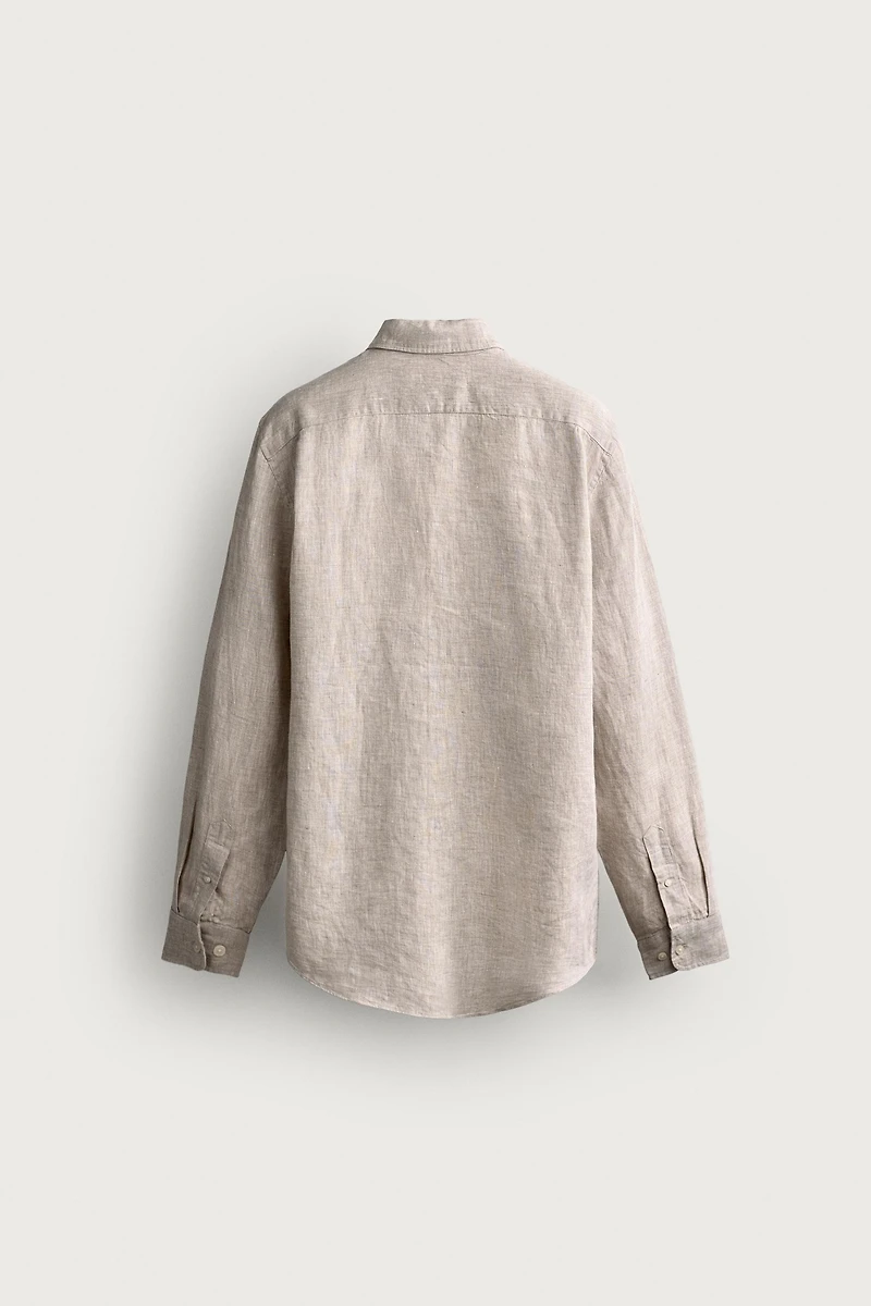 CHEMISE REGULAR FIT 100 % LIN