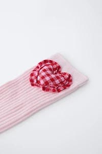 CHAUSSETTES CŒUR À CARREAUX VICHY
