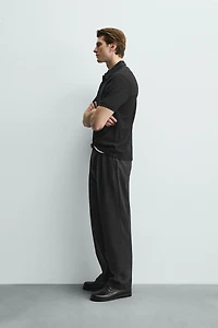 REGULAR FIT TEXTURED POLO