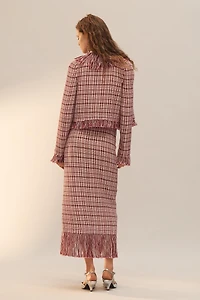 LIMITED EDITION FRINGED STRUCTURED SKIRT