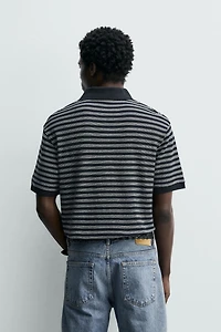 REGULAR FIT STRIPED JACQUARD POLO