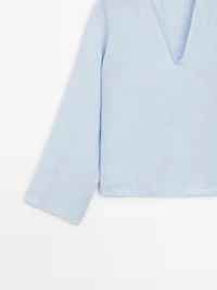 Chemise manches longues 100 % lin