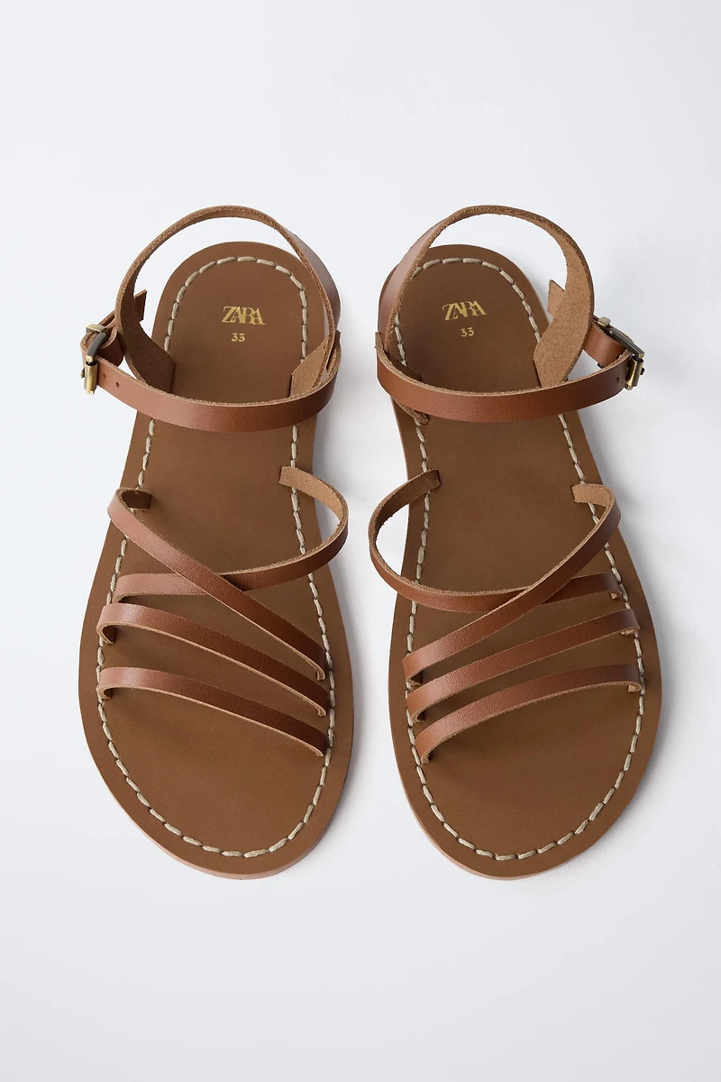 LEATHER STRAP SANDALS