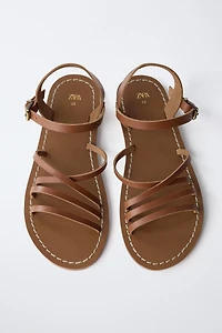 LEATHER STRAP SANDALS