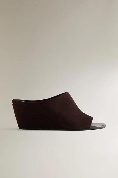 LEATHER WEDGE SANDALS