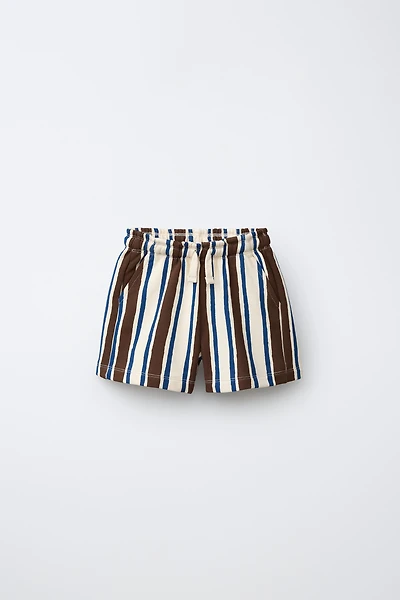 PLUSH STRIPED SHORTS