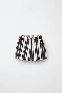 PLUSH STRIPED SHORTS