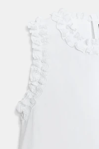 RUFFLED POPLIN DRESS