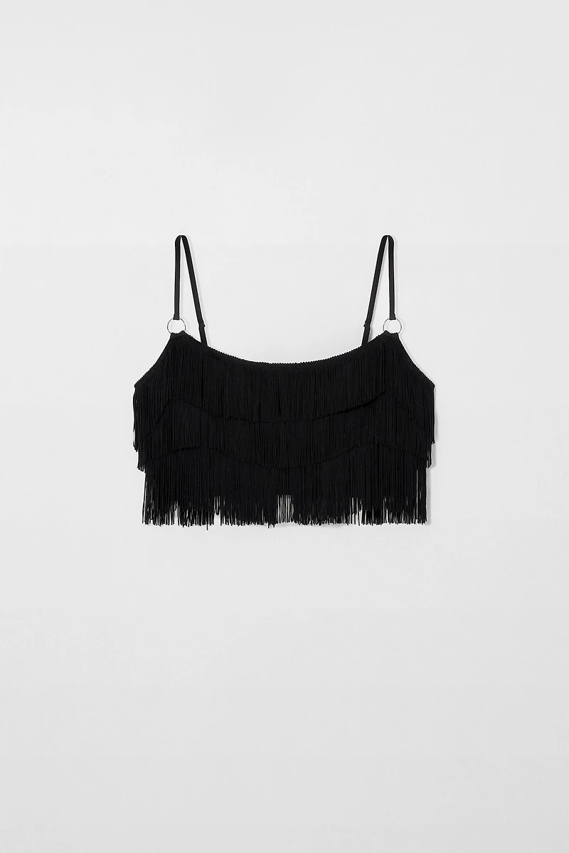 FRINGED BIKINI TOP KATE MOSS X ZARA