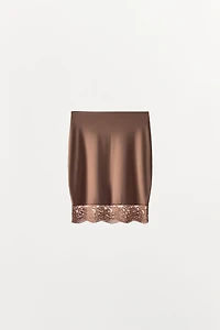SKIRT WITH POLYAMIDE LACE