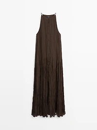 Flowing midi dress with button details