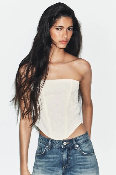 TEXTURED CORSET TOP