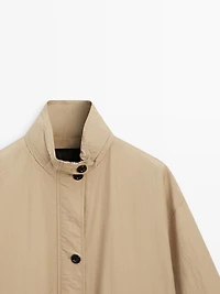 Puff parka with hood detail