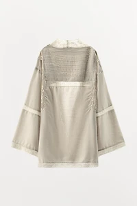 LIMITED EDITION PLEATED LACE ROBE
