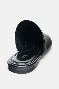 LEATHER MULE SHOES