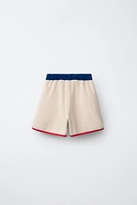 CONTRAST TOWEL EFFECT SHORTS