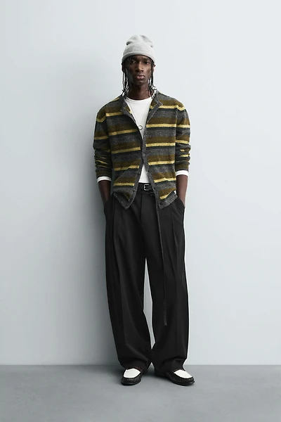 BALLOON PLEATED BELTED PANTS