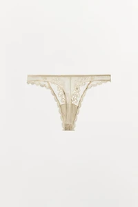 LACE MESH THONG