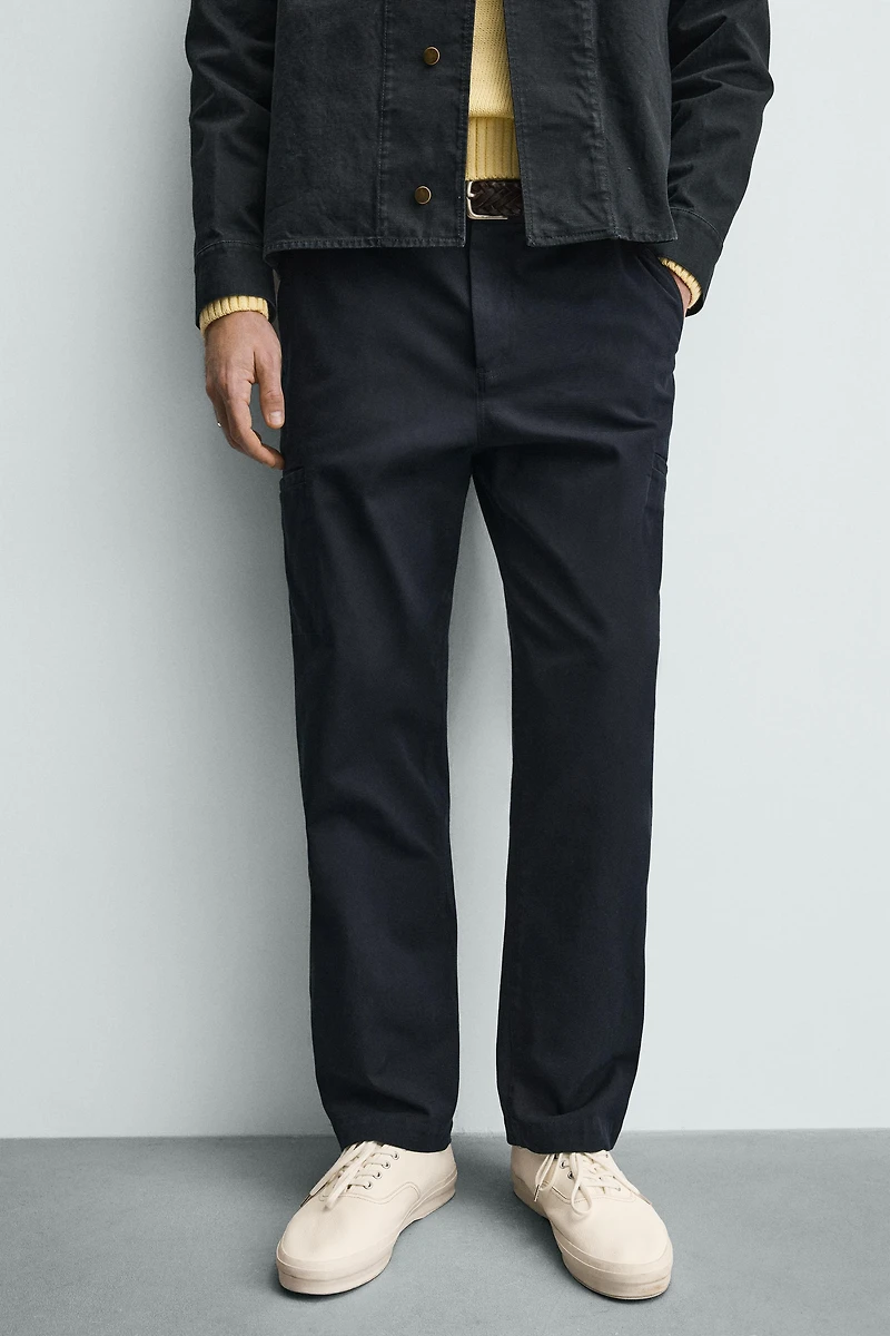 STRAIGHT FIT CARGO PANTS