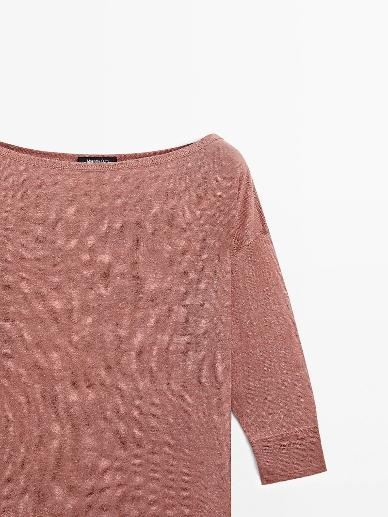 Lightweight wool and linen blend T-shirt