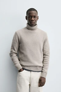 WOOL BLEND HIGH NECK JUMPER