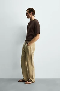 KNIT HENLEY SHIRT COTTON - LINEN
