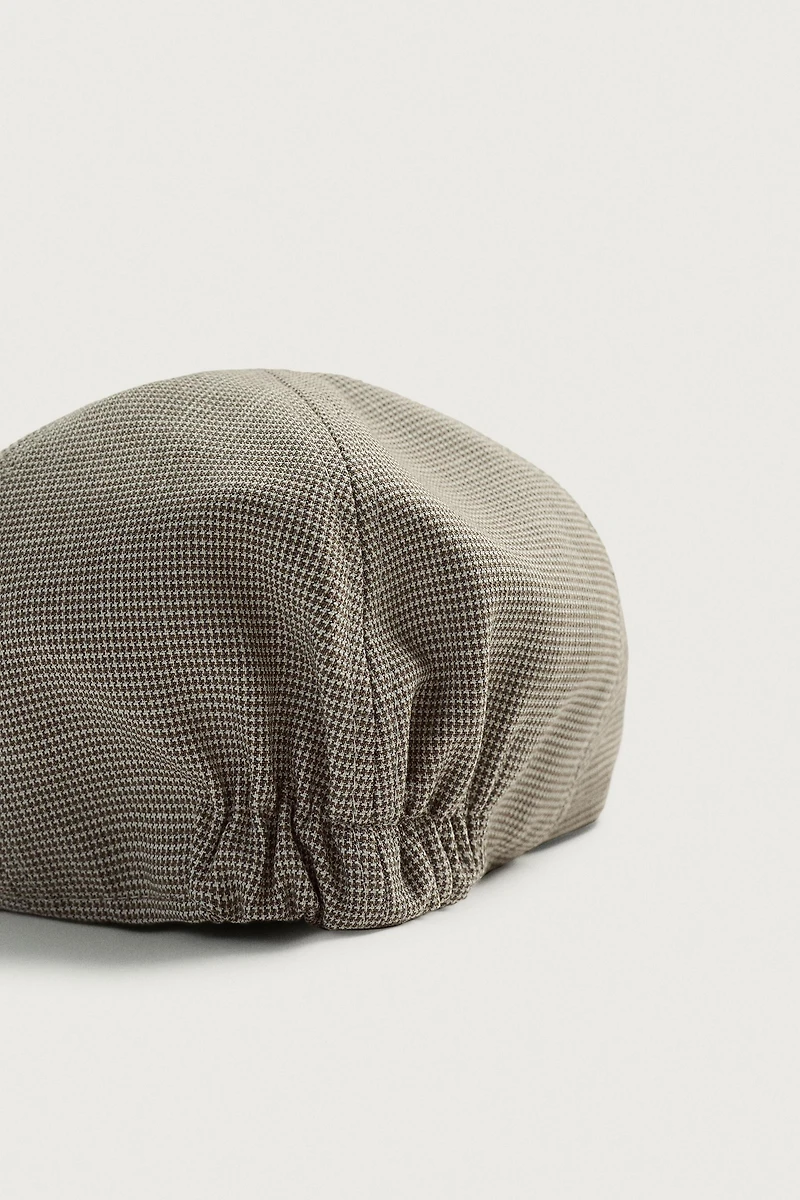 TEXTURED PLAID BERET