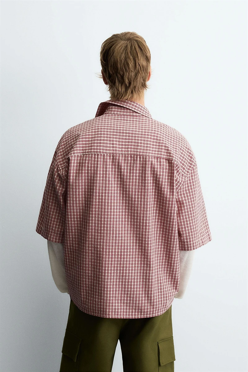 CHEMISE À CARREAUX COUPE DÉCONTRACTÉE
