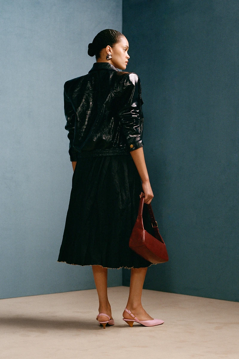 WRINKLED MIDI SKIRT WILLY CHAVARRIA X ZARA