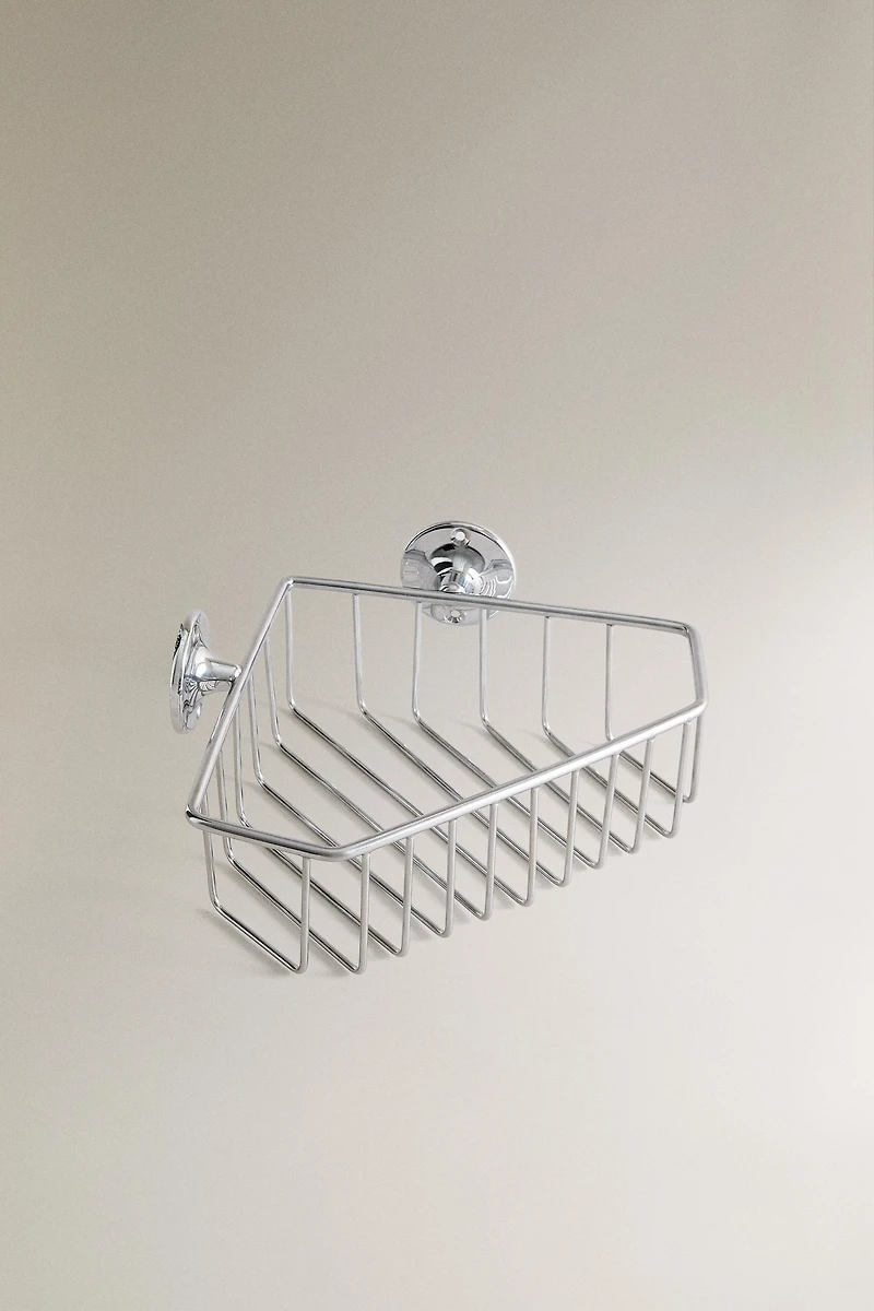 SILVER CORNER SHOWER SHELF