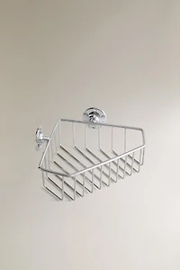 SILVER CORNER SHOWER SHELF