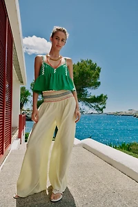 LINEN STRAP TOP