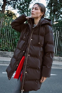 WINDPROOF RUBBERIZED SEMI-LONG ANORAK