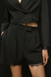 LACE TRIM SHORTS