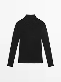 T-shirt manches longues semi-transparent