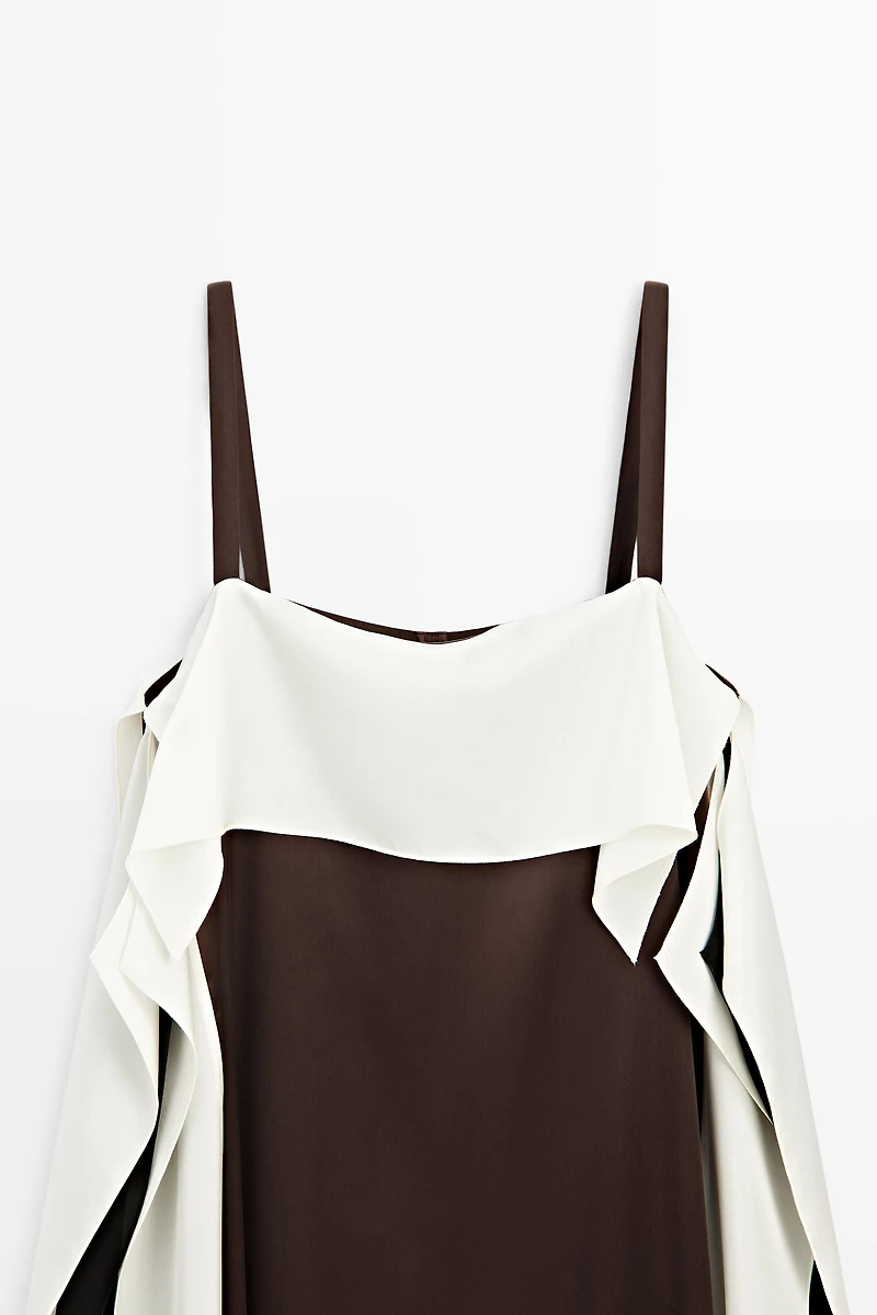 Robe midi fluide combinée
