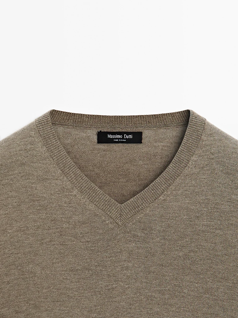 Knit wool blend sweater