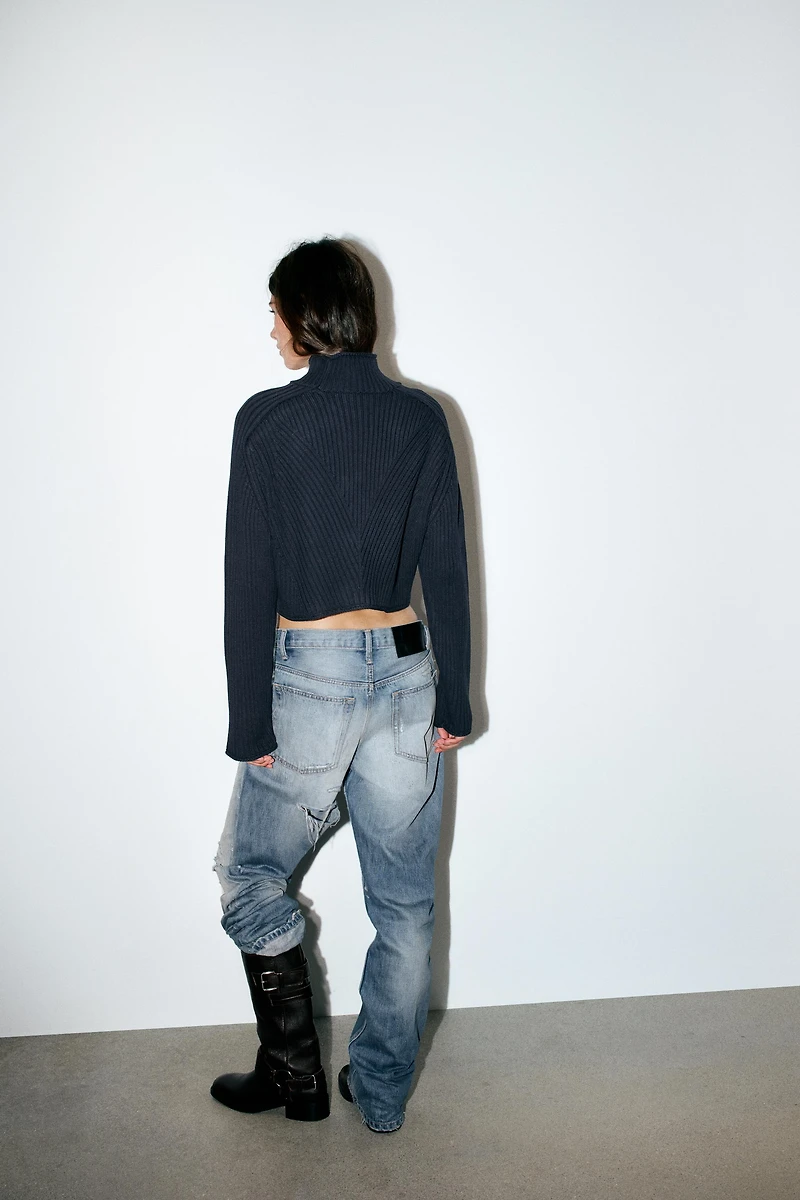 PULL EN MAILLE CÔTELÉE