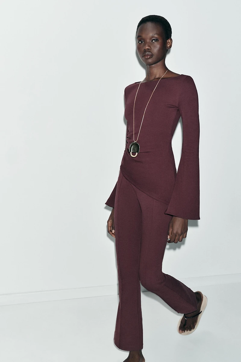 PANTALON INTERLOCK FLARE NERVURE