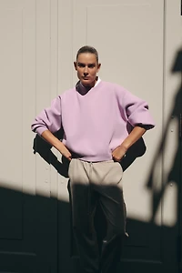 PLAIN KNIT SWEATSHIRT