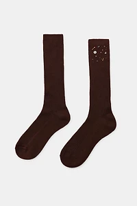 CHAUSSETTES AVEC LAINE BIJOUX FANTAISIE