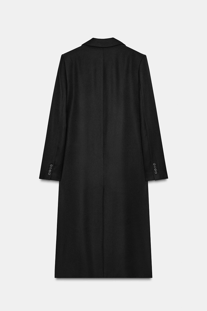 LONG COAT WITH SHOULDER PADS