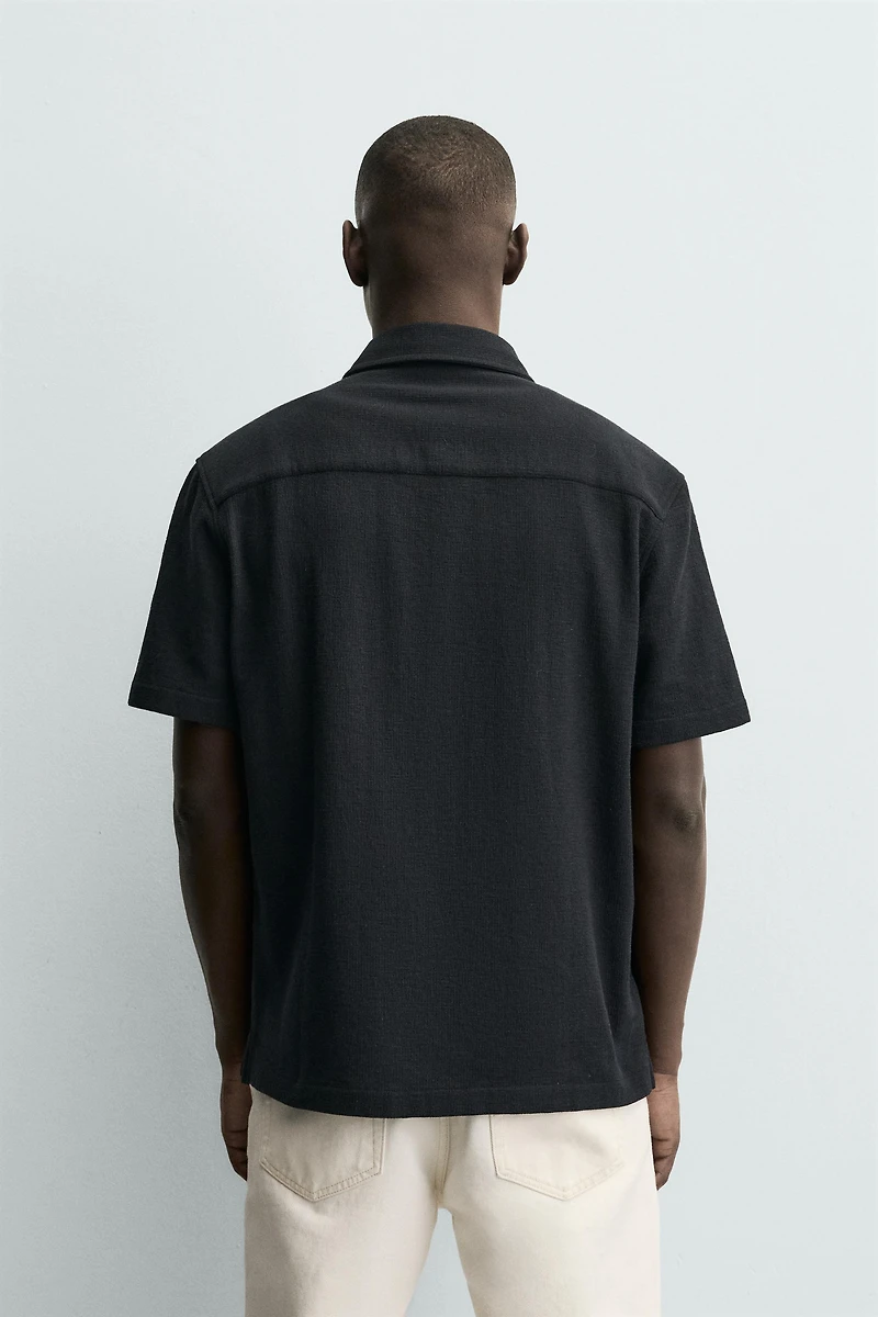 REGULAR FIT TEXTURED SHIRT