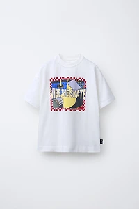 RAISED TEXT PRINT T-SHIRT